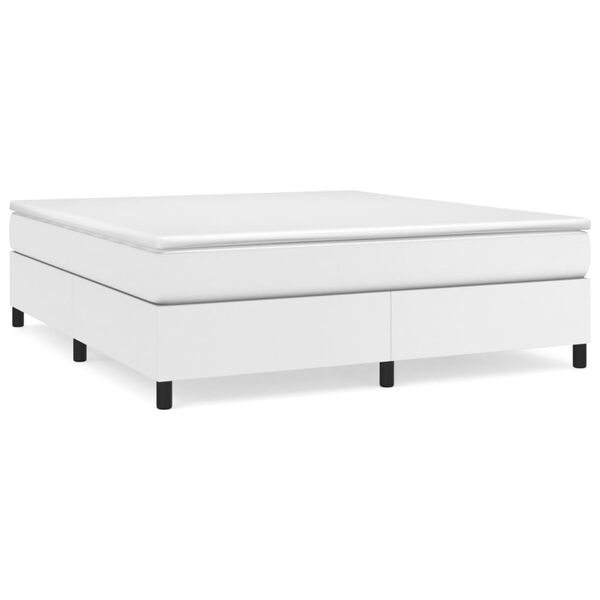 vidaXL Struttura Letto a Rete a Molle Bianco 180x200 cm in Similpelle