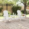 vidaXL Sedia da Giardino 3 pcs Bianco Polietilene