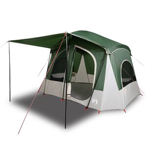 vidaXL Tenda da Campeggio a Cabina per 5 Persone Verde Impermeabile