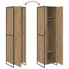 vidaXL Armadio con porta 2 pcs Rovere Artigianale 50 x 50 x 200 cm