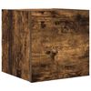 vidaXL Armadietto TV Montato a Parete Rovere Fumo 30,5x30x30 cm