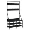 vidaXL Appendiabiti con Porta Scarpe Nero 100x40x184 cm