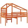 vidaXL Letto a Soppalco con Tetto Cera 75x190cm Legno Massello di Pino