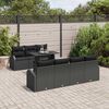 vidaXL Set Divano da Giardino 8 pcs Nero Rattan in Polipropilene
