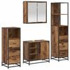 vidaXL Set di mobili per il bagno con cassetto 4 pcs Legno vecchio