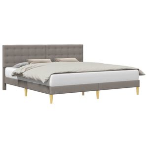 vidaXL Struttura del letto con testiera Tortora 180 x 200 cm Tessuto