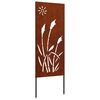 vidaXL Schermo per privacy in giardino Traforo Ruggine 50 x 140 cm