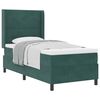 vidaXL Letto a molle con testiera Verde Scuro 90 x 190 cm Velluto