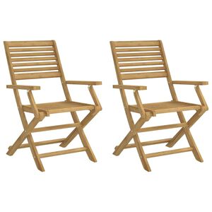 vidaXL Sedie Giardino Pieghevoli 2pz 54,5x61,5x86,5 cm Massello Acacia