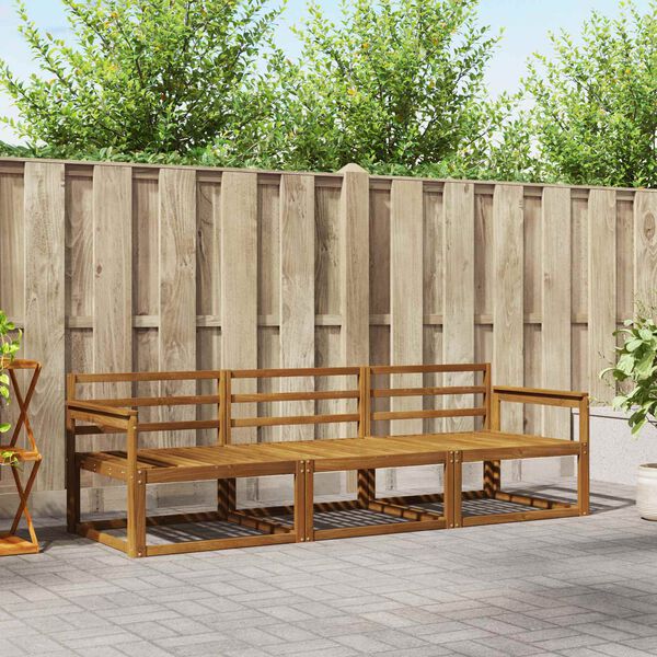 vidaXL Set di divani da esterno 3 pcs Naturale