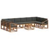 vidaXL Set di divani da esterno 11 pcs Naturale e Antracite