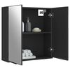 vidaXL Armadietto Specchio da Bagno Nero 64x20x67 cm Legno Multistrato