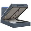 vidaXL Letto Ottomano con Materasso e LED Grigio Scuro 120 x 200 cm