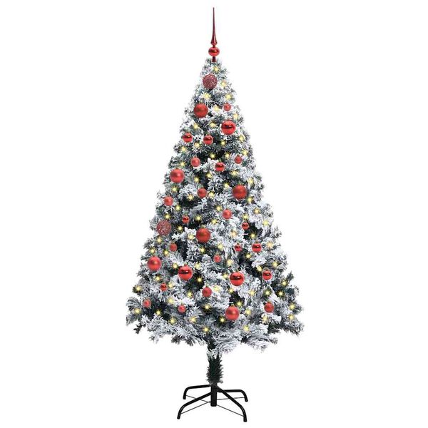 vidaXL Albero di Natale artificiale con 150 LED Bianco 150 cm