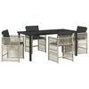 vidaXL Set da Pranzo per Giardino 5 pz Grigio chiaro