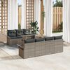 vidaXL Set Divano da Giardino con cuscino 8 pcs Grigio polyrattan