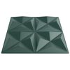 vidaXL Pannelli Murali 24 pz Verdi 50x50 cm XPS 6 m&sup2; Origami