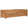vidaXL Letto Rialzato 150x40x38 cm Legno di Teak di Recupero e Acciaio