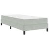 vidaXL Letto a molle con materasso Grigio chiaro 80 x 200 cm Tessuto