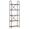 vidaXL Libreria 5 livelli 60 x 30 x 183 cm Legno ingegnerizzato