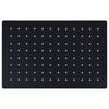 vidaXL Testa Doccia a Pioggia Acciaio Inox 30x20 cm Rettangolare Nera