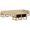 vidaXL Set di divani da esterno 8 pz 8-Posti Bianco e Beige