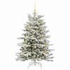 vidaXL Albero di Natale Artificiale con Rami Pieghevoli Bianco 120 cm