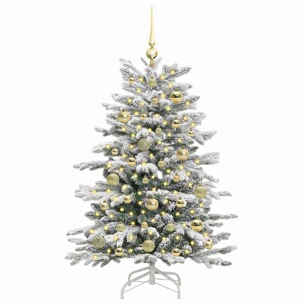 vidaXL Albero di Natale Artificiale con Rami Pieghevoli Bianco 120 cm