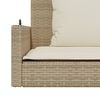 vidaXL Panchina a Dondolo con Cuscini Beige 119x56x48 cm in Polyrattan