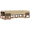vidaXL Set di divani da esterno con cuscino 7 pcs Naturale e Beige