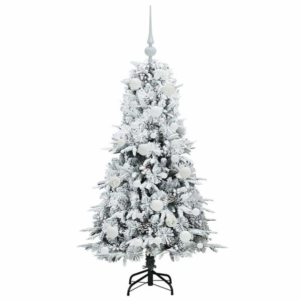 vidaXL Albero di Natale Artificiale con Rami Pieghevoli Verde 120 cm