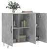 vidaXL Credenza Grigio Cemento 90x34x80 cm in Legno Multistrato