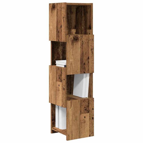 vidaXL Mobile angolare Legno vecchio 25,5x25x102cm Legno multistrato