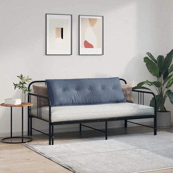 vidaXL Cuscino per Schiena Blu 140 x 50 cm Tessuto in Cords