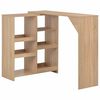 vidaXL Tavolo da Bar con Scaffale Mobile Rovere 138x39x110 cm
