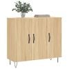 vidaXL Credenza Rovere Sonoma 90x34x80 cm in Legno Multistrato
