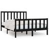 vidaXL Giroletto Nero in Legno Massello 135x190 cm Double