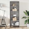 vidaXL Libreria Grigio Sonoma 60x35x170,5 cm in Truciolato