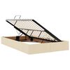 vidaXL Letto con contenitore e LED con led Crema 120 x 200 cm Tessuto
