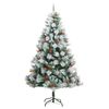 vidaXL Albero Natale Artificiale Incernierato con Pigne e Bacche 180cm