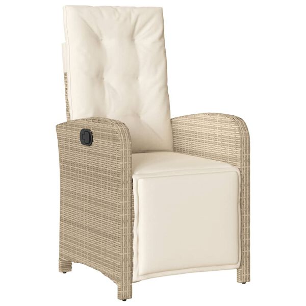 vidaXL Set da Pranzo da Giardino 9 pz con Cuscini Beige in Polyrattan