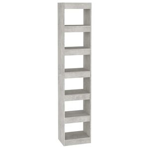 vidaXL Libreria/Divisorio Grigio Cemento 40x30x198 cm