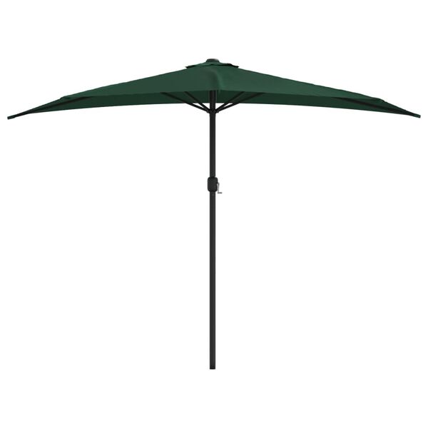 vidaXL Ombrellone da Balcone Palo in Alluminio Verde 300x155 cm a Metà