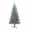 vidaXL Albero di Natale Artificiale Imbiancato con Luci LED 240 cm