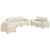 vidaXL Divano 3 pcs Beige 221 x 80 x 80 cm Tessuto misto lino