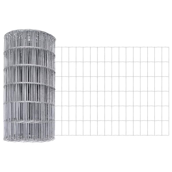 vidaXL Recinzione Euro Argento 0.6 x 10 m Acciaio zincato a caldo