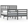 vidaXL Giroletto Grigio 135x190 cm Double in legno Massello