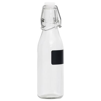 vidaXL Bottiglie in Vetro con Chiusura a Gancio 6 pz Rotonde 250 ml
