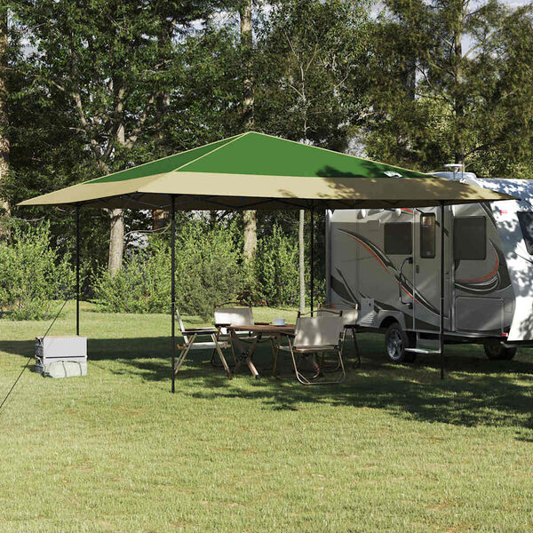 vidaXL Tenda Gazebo Verde 395 x 395 x 251 cm Tessuto