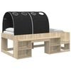 vidaXL Letto con Tunnel 3 pz Rovere Sonoma e Nero Legno ingegnerizzato
